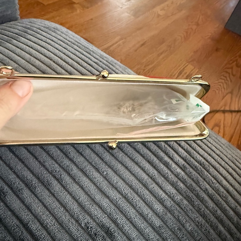 Miu Miu Red And White Clutch With Wristlet Or Cha… - image 5